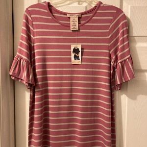 NWT Philosophy Ruffle Sleeve Tee